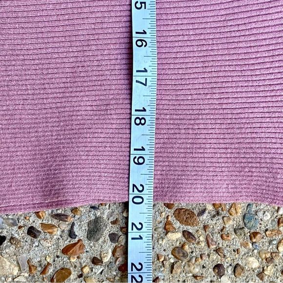 Carmen Marc Valvo Ribbed Dolman Sleeve Dusty Rose Pink Sweater Size L - Picture 5 of 10